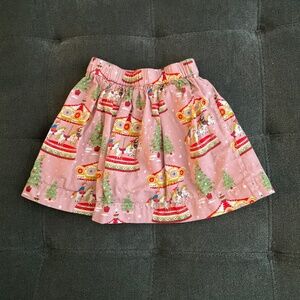 EUC Mini Boden Carousel Christmas Skirt Size 5/6